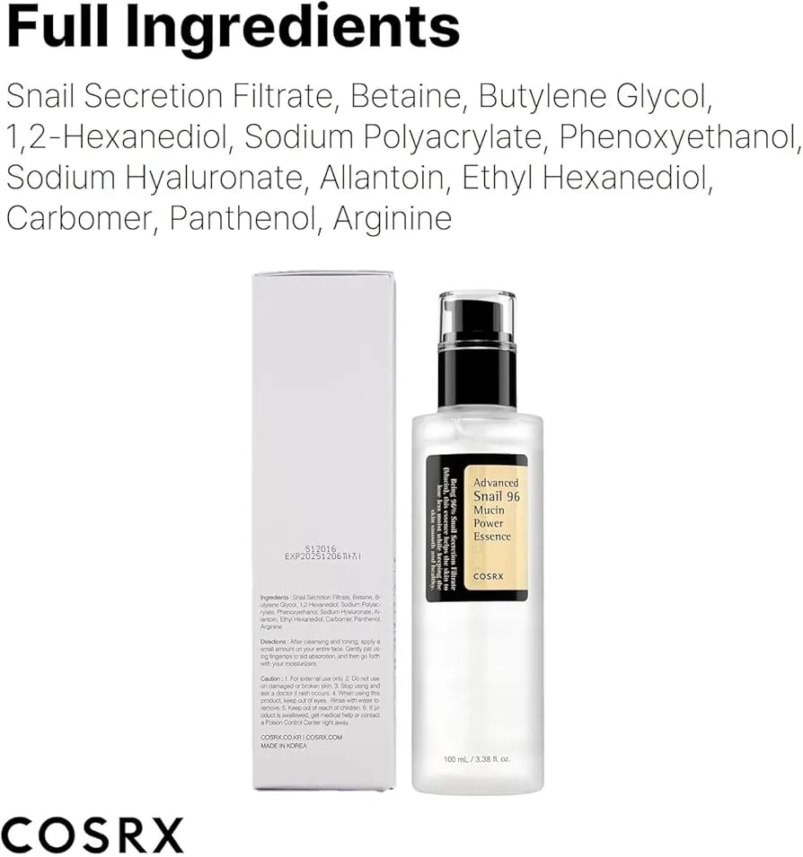Synthesis Glow™ COSRX Advanced Snail 96 Mucin Power Essence (100ml)