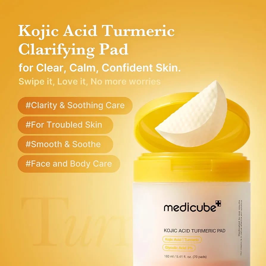 Synthesis Glow™ Medicube Kojic Acid Turmeric Brightening Pads (70 Pads / 160ml)