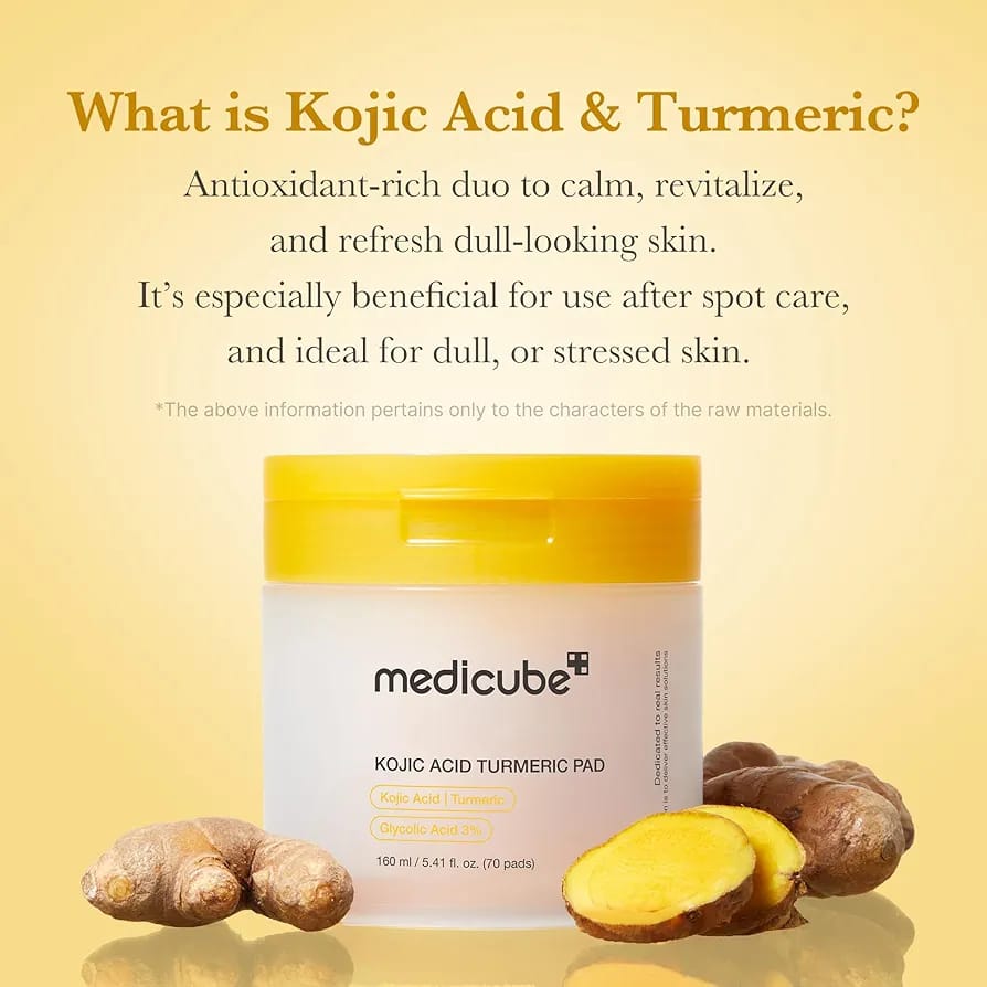 Synthesis Glow™ Medicube Kojic Acid Turmeric Brightening Pads (70 Pads / 160ml)